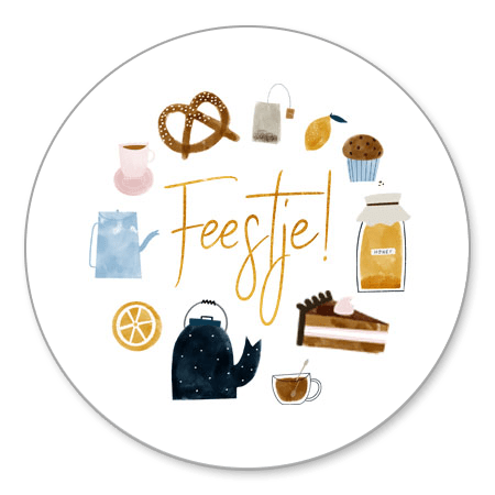 High tea illustraties en Feestje